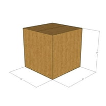 9x9x9 Kraft Brown Corrugated Shipping Boxes, 32 ECT Single-Wall, Qty 10