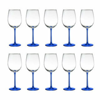 10 ARC Cachet White Wine Glasses Set, 16 oz. - Wedding, Favors, Cheap,  Sturdy - Blue