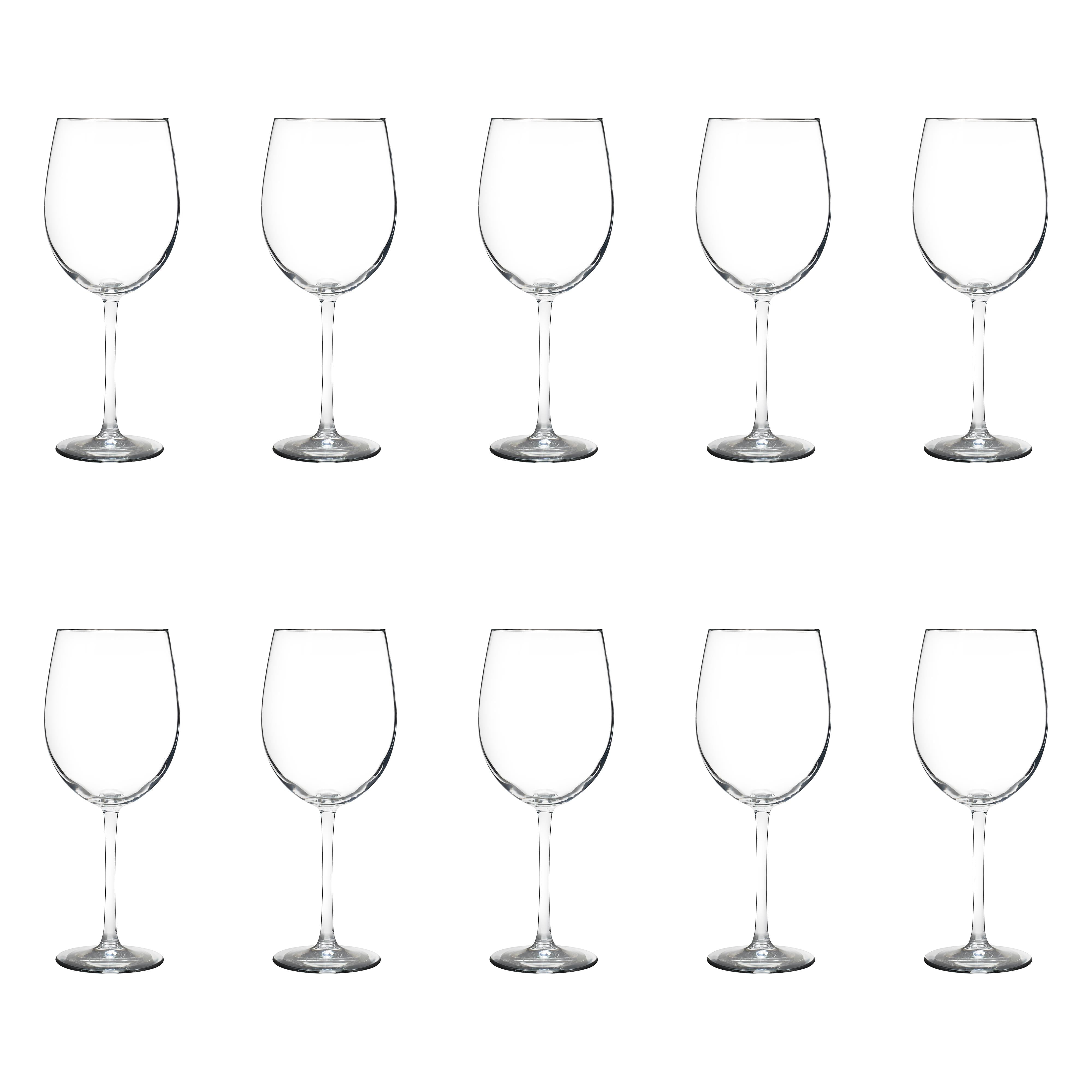 10 ARC Cachet White Wine Glasses Set, 19 oz. - Barware, Sturdy, Vibrant - Clear