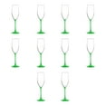 thumbnail image 1 of 10 ARC Connoisseur Grand Champagne Flutes Set, 8 oz. - Durable, Sleek, Color Bottom, Barware - Green, 1 of 5