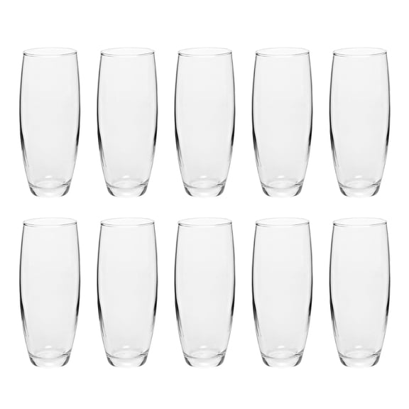 10 ARC Stemless Champagne Flutes Set, 9 oz. - Cachet, Glassware, Cocktails - Clear