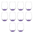 thumbnail image 1 of 10 ARC Stemless Wine Glasses Set, 21 oz. - Chardonnay, Cabernet, Merlot, Sauvignon - Purple, 1 of 5