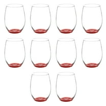 10 ARC Stemless Wine Glasses Set, 21 oz. - Chardonnay, Cabernet, Merlot, Sauvignon - Red