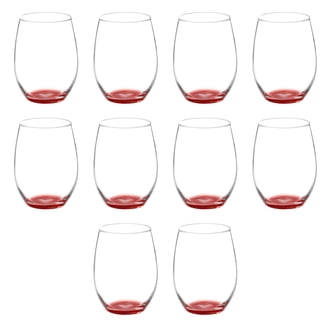 Burns 18oz Stemless Wine Glasses - Gold Honeycomb Design, Lead-Free,  Recycled Glass, Set of 2 - Walmart.com