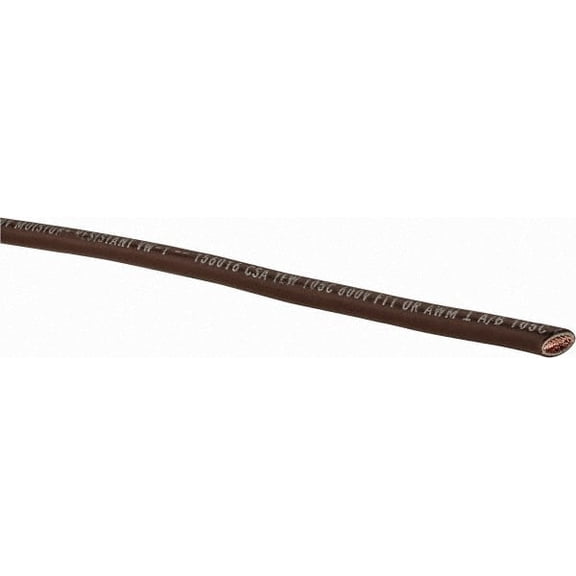 Machine Tool Wire, AWM, MTW, TEW, THHW, 10 AWG, Brown, Stranded, 600V, 500 ft 411050507