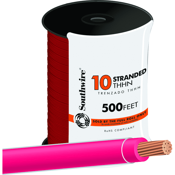 10 Electrical - 10 AWG Stranded THHN Electrical Wire - Pack of 4  Indoor & Outdoor Use, NEC-Compliant