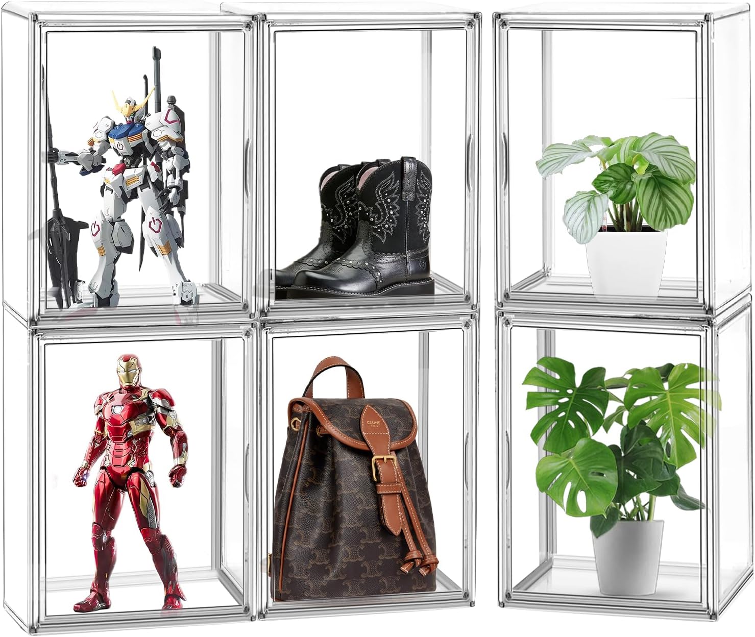 Acrylic Sneaker Shoe Display Case Size Transparent Shoe Box Storage ...