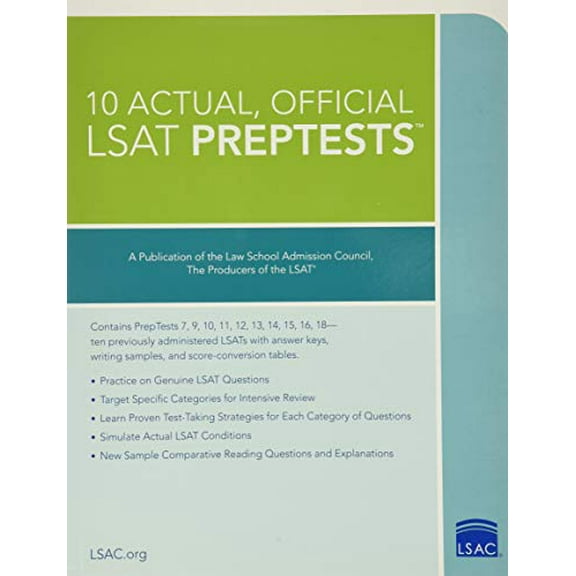 Pre-Owned 10 Actual, Official LSAT Preptests: (Preptests 7,9,10,11,12,13,14,15,16,18) (Paperback) 0979305047 9780979305047