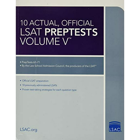 Pre-Owned 10 Actual, Official LSAT Preptests Volume V: (Preptests 62-71) (Paperback) 0986045519 9780986045516