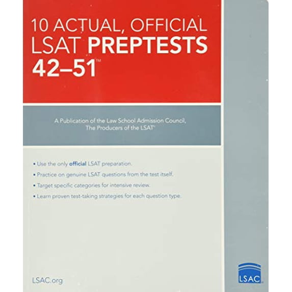 Pre-Owned 10 Actual, Official LSAT Preptests 42-51: (Preptests 42-51) (Paperback) 0986086290 9780986086298