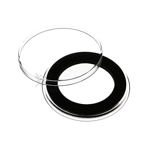 20 Capsule Porta Monete Trasparenti PS Con Cuscinetti EVA - Adatte Per Monete Da 17 A 46 Mm, Ideali Per Argento Britannia 1 Oz