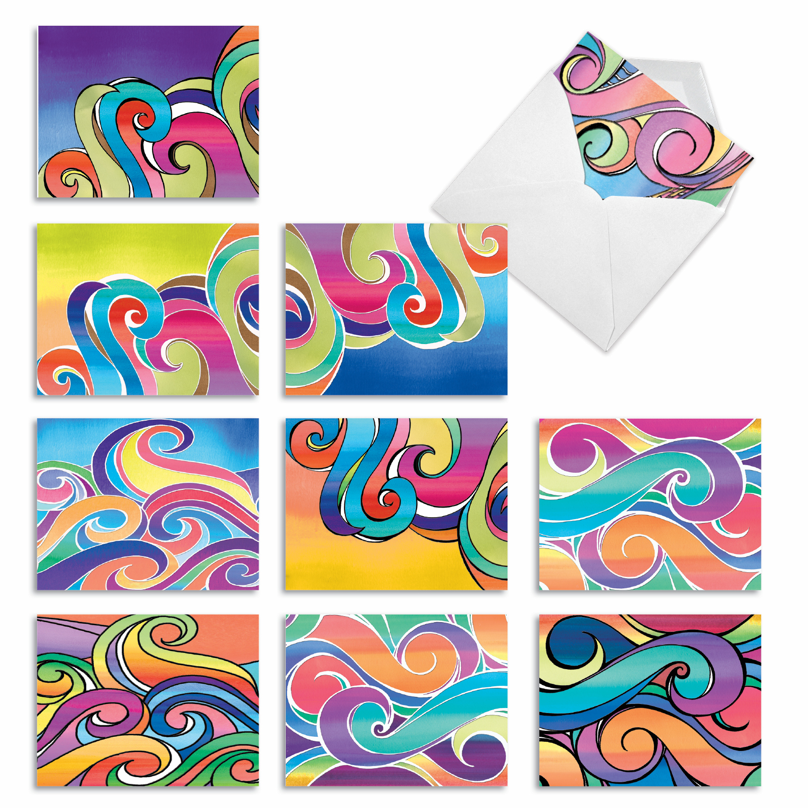 10 All Occasion Blank Note Cards Assorted (4 x 5.12 Inch) - WHIMSICAL ...