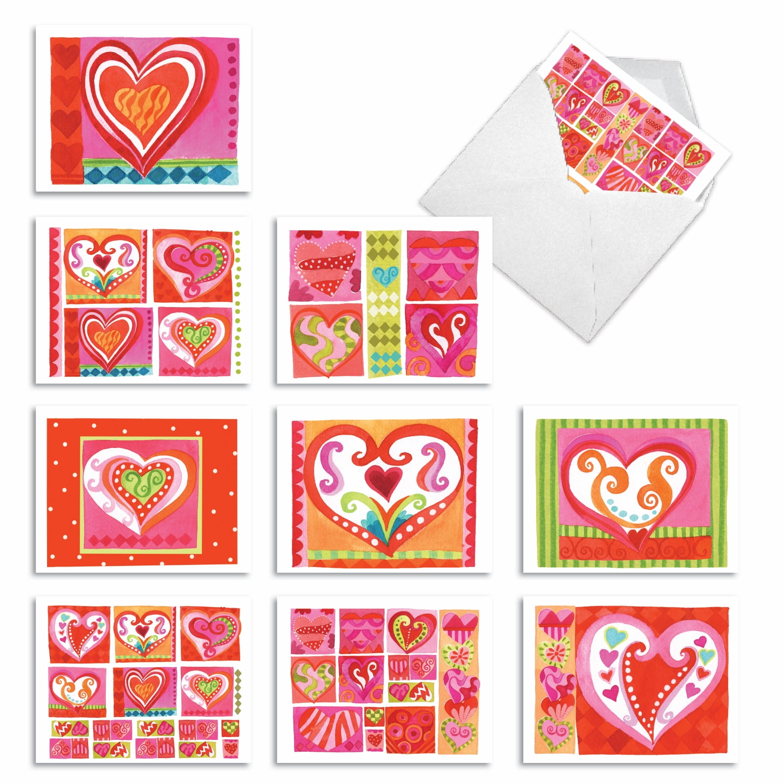 10 All Occasion Blank Note Cards Pack (4 x 5.12 Inch) - ART HEARTS ...
