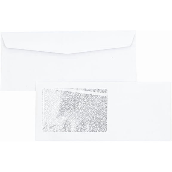 #10 All Purpose Window Envelopes | Security Tint | 4 1/8" x 9 1/2" | White | 24lb. Text | 50 Qty