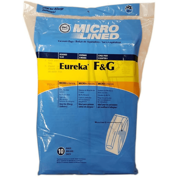 10 Allergy Bags for Eureka Style FandG Vacuum Cleaner F G Sanitaire Commerc