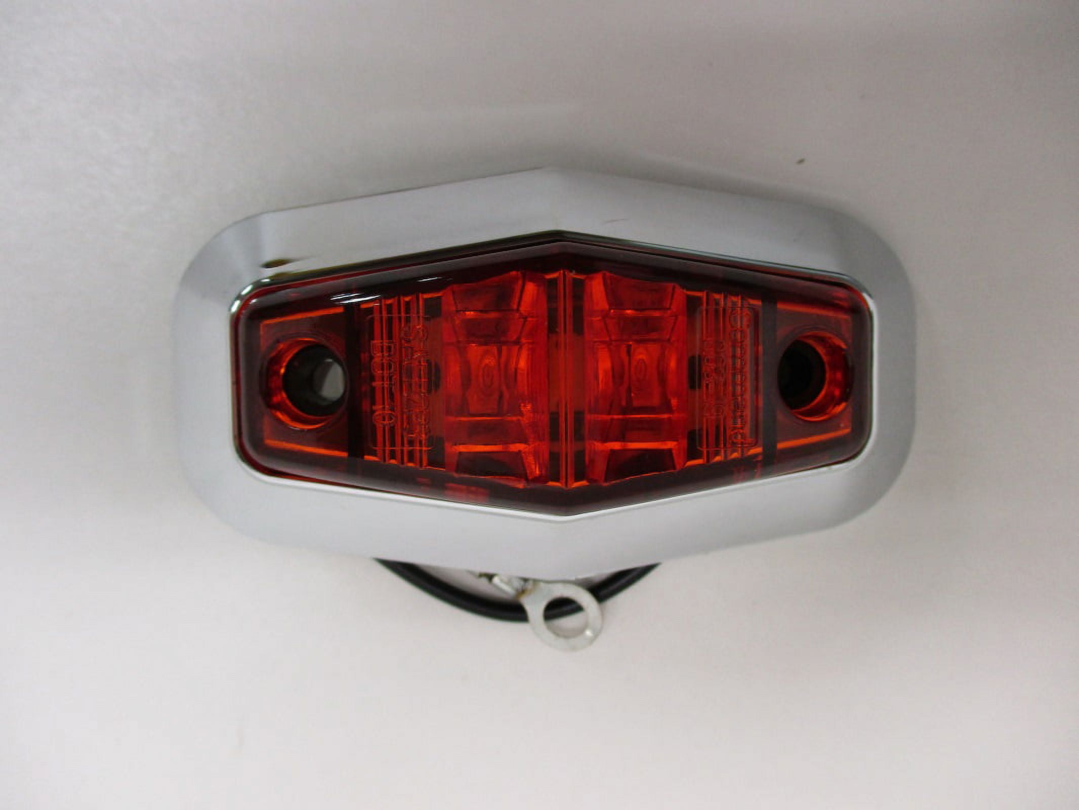 10) Amber LED Camper Trailer Side Marker Clearance Lights Chrome