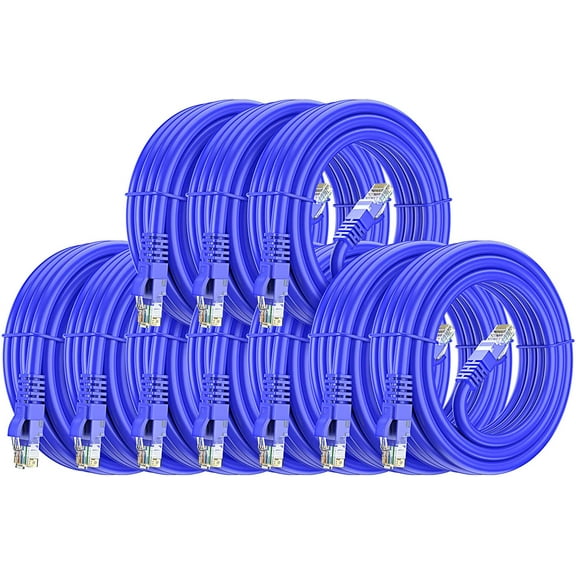 10 American Terminal EPC3BL 3' Cat6 patch cable<br/>Cat6a Ethernet network patch cable RJ45 23AWG 600M solid copper wire 3' blue