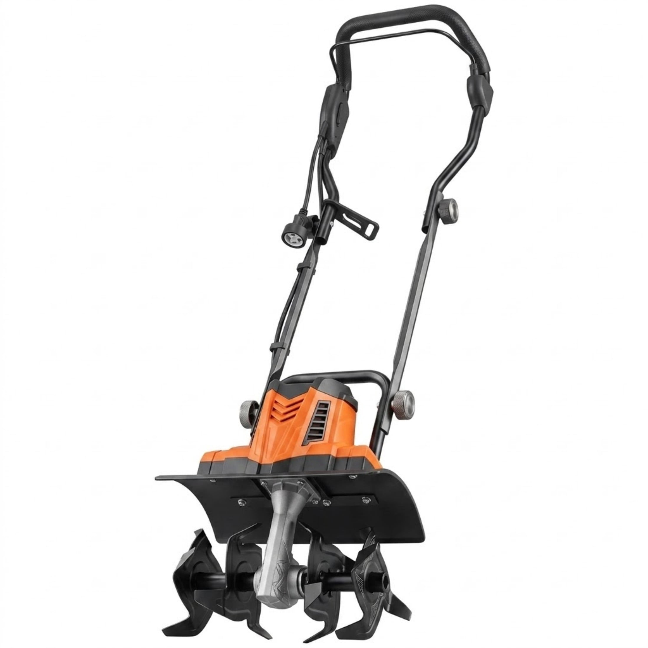 10 Amp Corded Electric Tiller and Cultivator, 14" Tilling Width & 3.94" Tilling Depth, Steel Tines Rototiller for Garden Soil Digging and Lawn Care