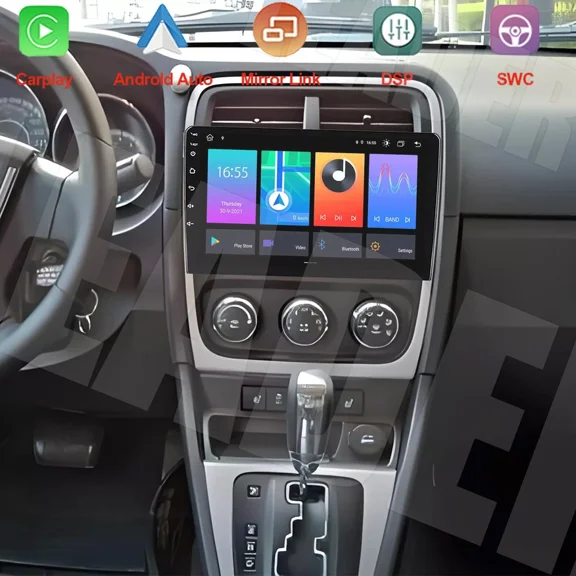 10" Android 15 Car Stereo Compatible for Dodge Caliber 2009-2012, 4+64GB, Wireless CarPlay & Android Auto, Built-in GPS Navigation, AHD Backup Camera, BT/WiFi/SWC/Split Screen
