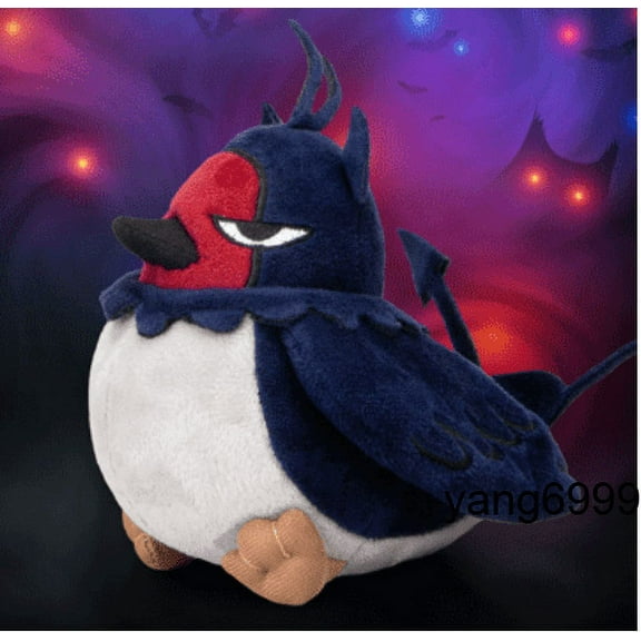 10'' Anime Crow Bird Plug Nero Plush Toy Soft Stuffed Plushie Animal Toys Doll Christmas Gift for Kids, 25cm