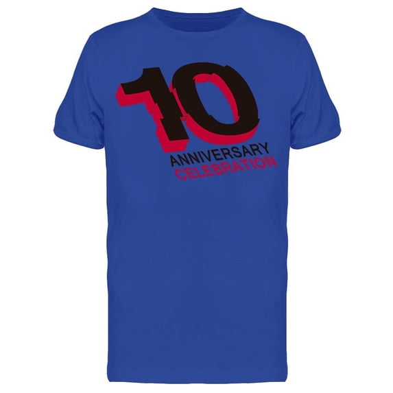 10 Anniversary Celebration T-Shirt Men -Image by Shutterstock, Male Large