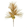thumbnail image 1 of 10" Antiq Gold Ornament Glitt Leaf Pick 12/Bag, 1 of 2