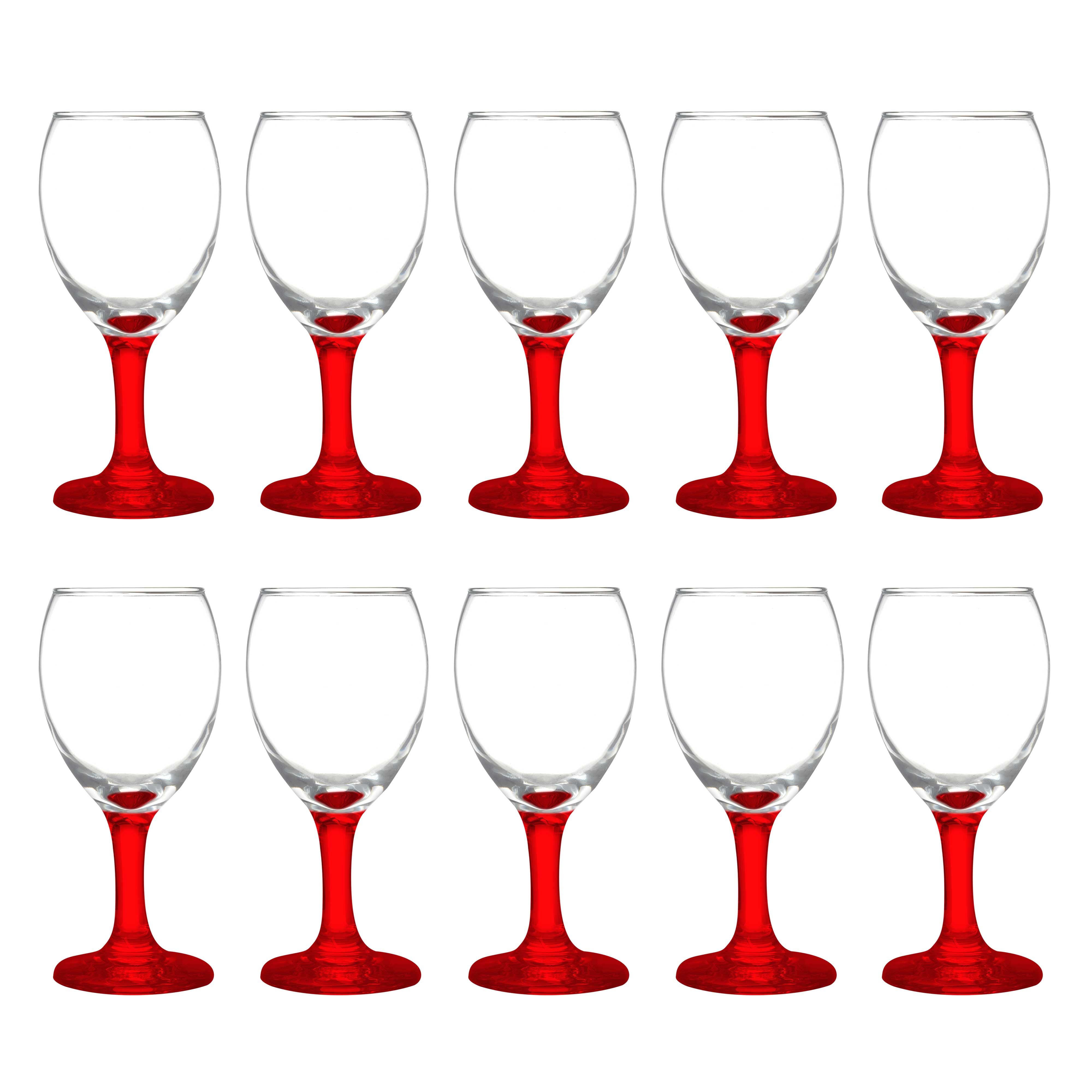 DISCOUNT PROMOS Personalized Aragon Wine Glasses Set Of 10 - 8.5 Oz Purple USA-Made With Custom Logo/Text