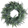 thumbnail image 1 of Northlight 10" Unlit Artificial Dusty Blue Christmastime Wispy Lavender Christmas Wreath, 1 of 2
