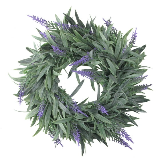 Northlight 10" Unlit Artificial Dusty Purple Christmastime Wispy Lavender Christmas Wreath