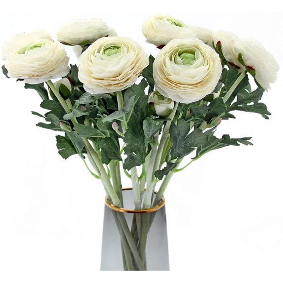 10 Artificial Flowers Two headed Ranunculus Flowers Photography Props Decoration Home Living Room Decoration