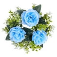 thumbnail image 1 of Under $10 Artificial Rose Candle Rings, B Summer Greenery Wreath for Candles, Artificial Rose Candle Rings Wreaths Summer Greenery Wreath for Candles Candleholders Decor for Home Festival We, 1 of 9