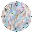 thumbnail image 1 of 10" Artistic Round Wall Decorative Desk Clock Wall Clock Home Decor Colorful Patterns, 1 of 6