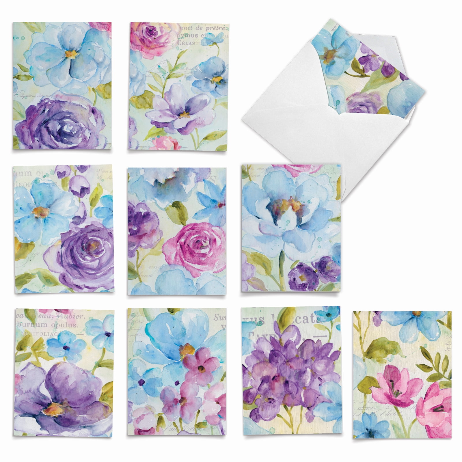 NobleWorks Assorted Blank Note Cards Pack - 10 All Occasion Cards with ...