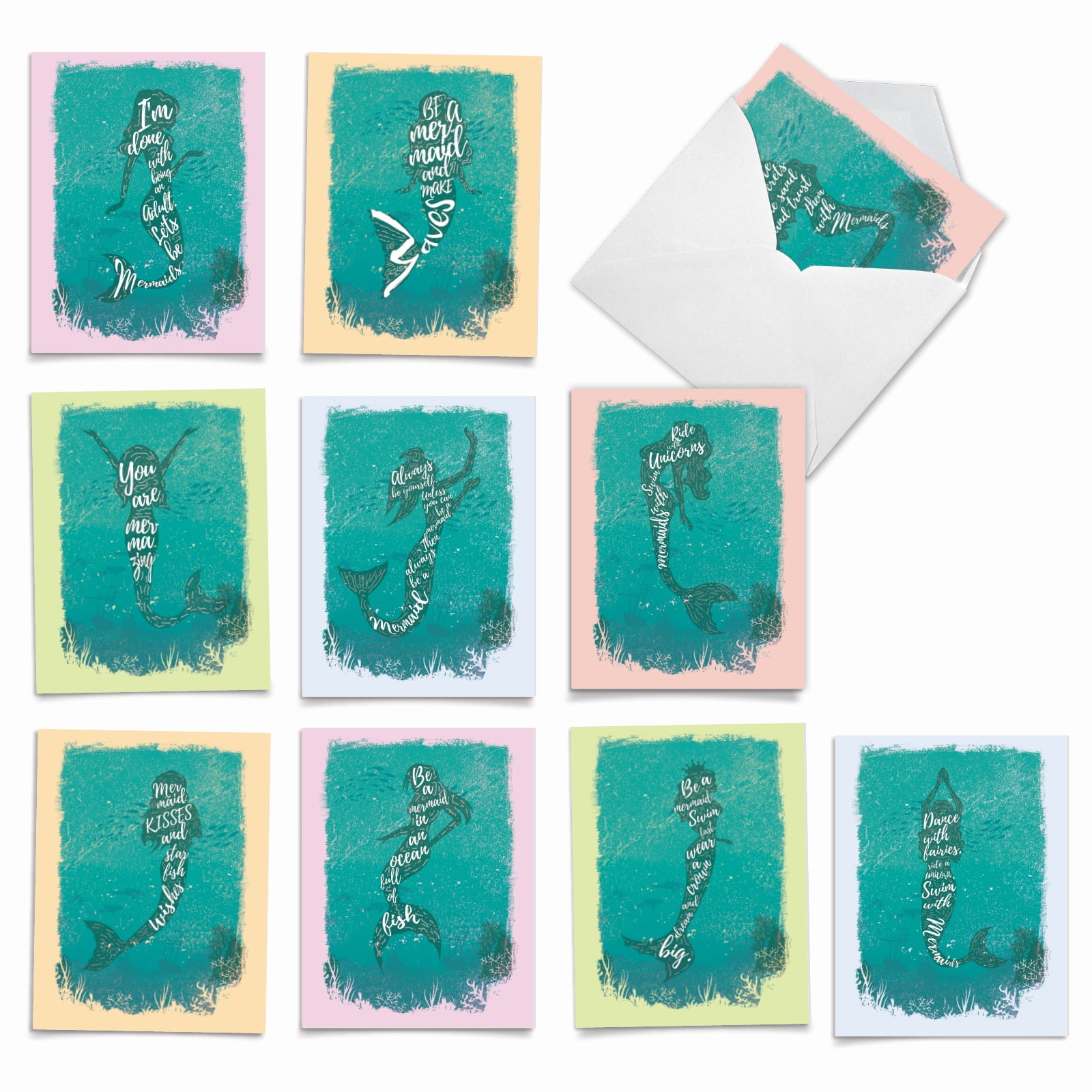 10 Assorted All Occasion Blank Note Cards with Envelopes (4 x 5.12 Inch ...