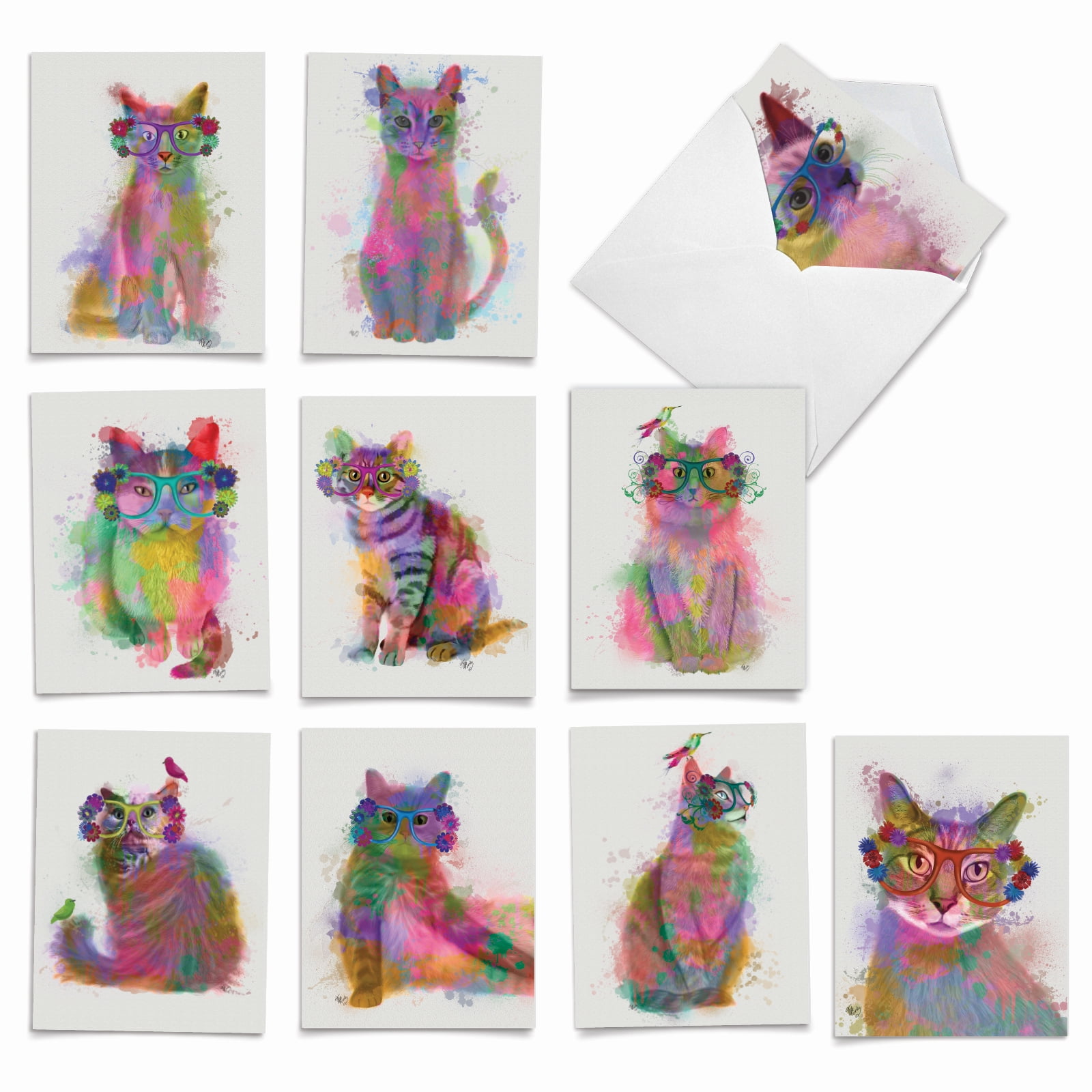 10 Assorted All Occasion Blank Note Cards with Envelopes (4 x 5.12 Inch ...