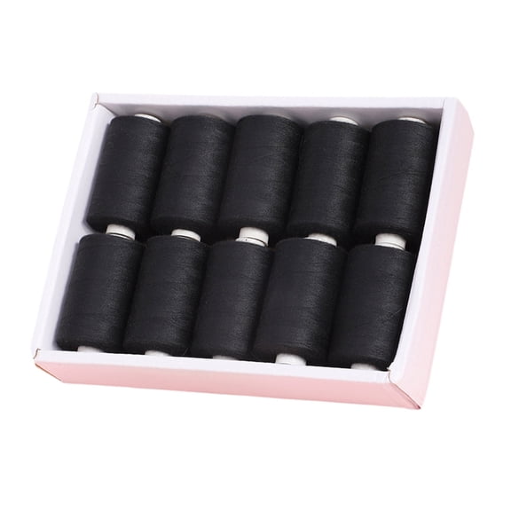 10 Assorted Color Polyester Thread Set for Sewing Machines and Crafting Projects
