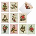 thumbnail image 1 of 10 Assorted Merry Christmas Note Cards Pack - Holly Notes, 1 of 7