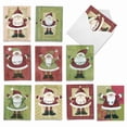 thumbnail image 1 of 10 Assorted Merry Christmas Note Cards Pack - Santa Banners, 1 of 6