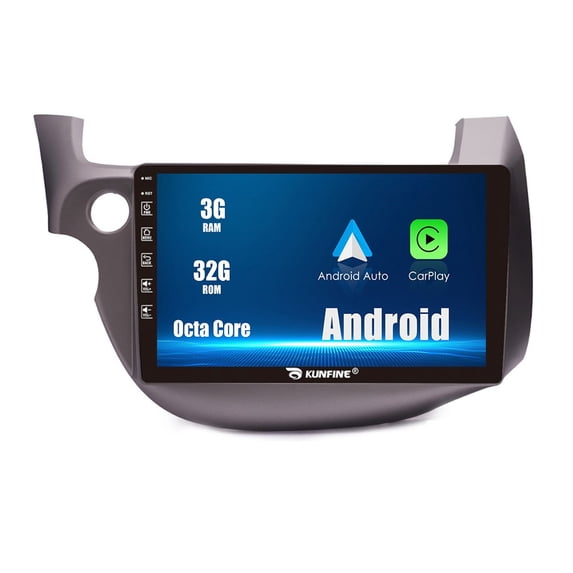 Kunfine 10" Octa Core Car In-Dash Navigation Stereo for Honda Fit 2007-2014, 3GB RAM, 32GB ROM