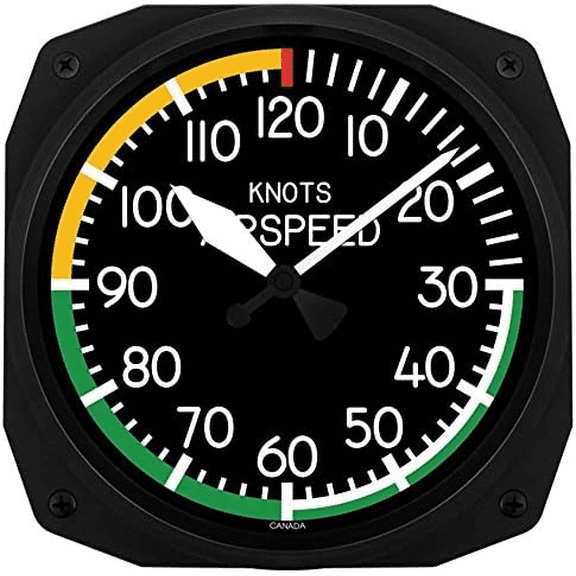 10" Aviation Airspeed Instrument Style Wall Clock 3061-10$$Home Decor, Kitchen, & Other