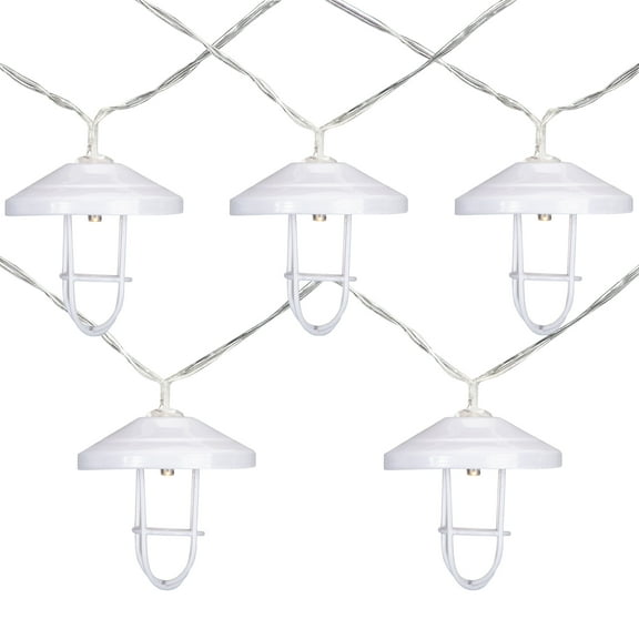 10 B/O LED Warm White Lantern Christmas Lights - 3' Clear Wire