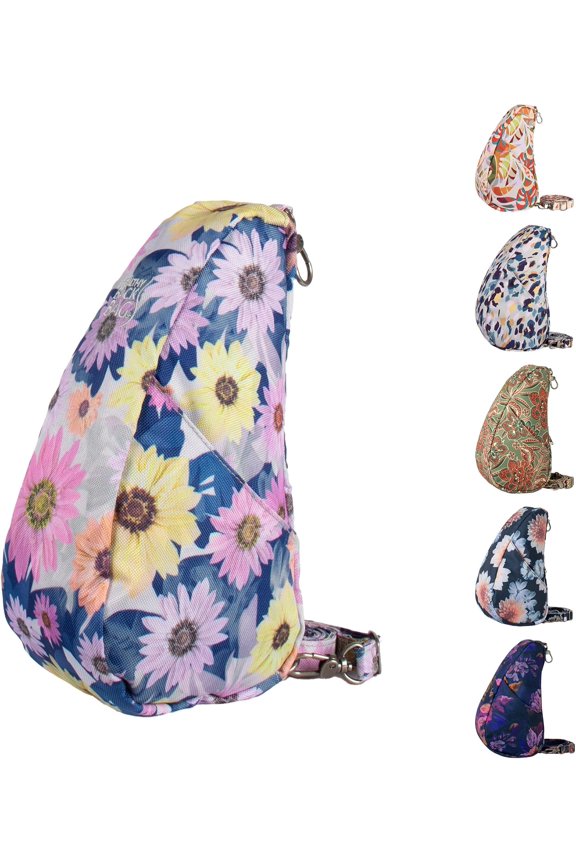 10" Bag Recycled Poly Print Crossbody Sling Baglett for Everyday Use, Travel & Walking | 10", Print