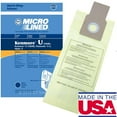 Premium Microlined Kenmore Style U Upright Vacuum Cleaner Bags, Made in