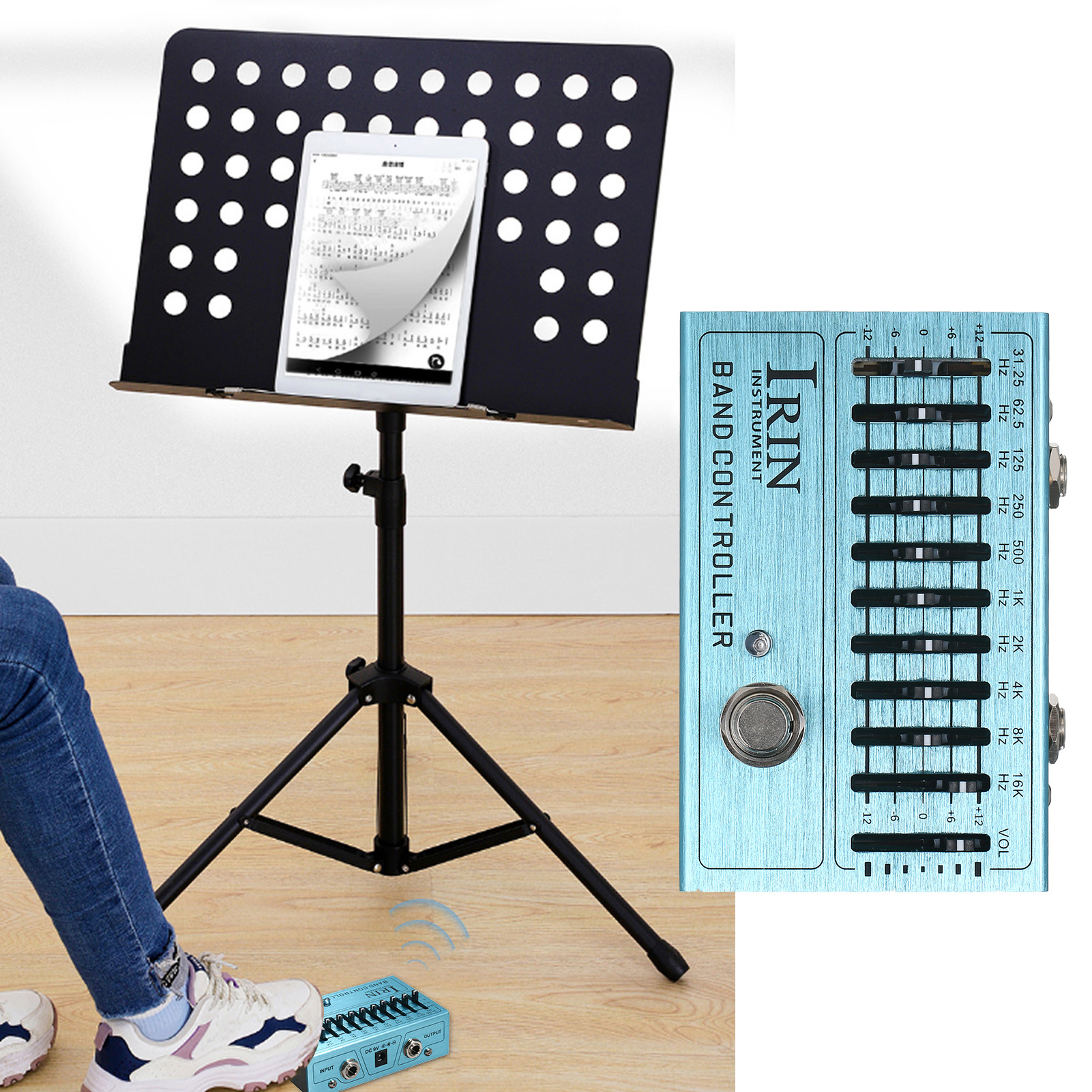 10 Band EQ Guitar Effect Pedal Mini Guitar Equalizer With True Bypass For Guitar Bass Aluminum Alloy Body