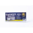 thumbnail image 1 of 10 Banknote Holders Currency Sleeves Rigid US Dollar Modern Size Paper Money Topload Holders Notes, 1 of 5