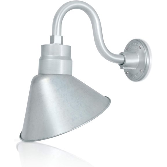 10" Barn Light Fixture with Adjustable 19 3/4 Gooseneck Arm - Indoor/Outdoor Use - Sign Lighting - LED Wall Lamps