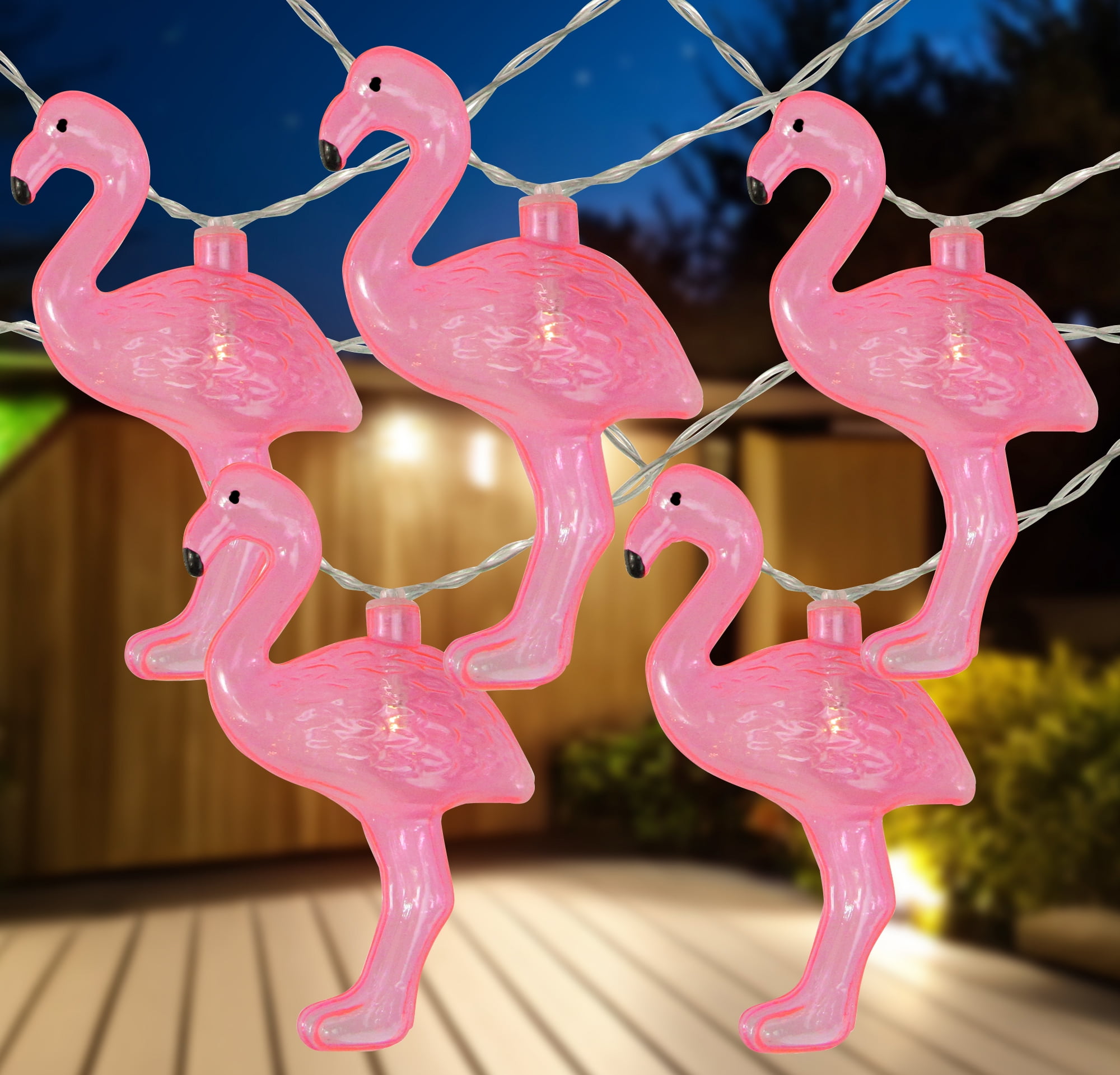 Northlight 10ct Battery Operated Flamingo Summer LED String Northlight 10ct Battery Operated Flamingo Summer LED String