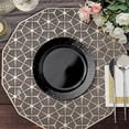 thumbnail image 1 of 10 Black 10" Round Plastic Dessert Plates Gold Dotted Rim Party Events Supplies, 1 of 6
