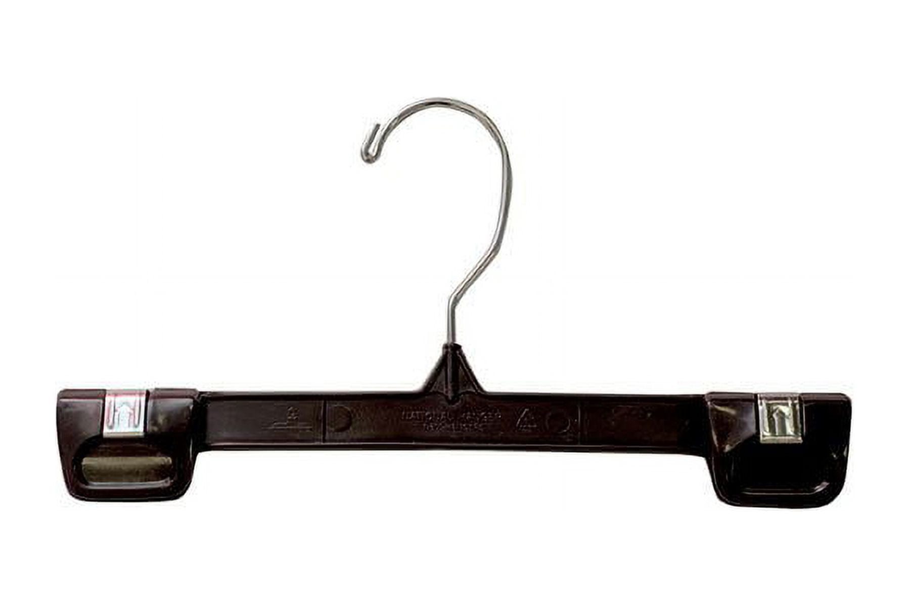 10" Black plastic skirt/pant hangers Snap Grip w/Swivel Hook