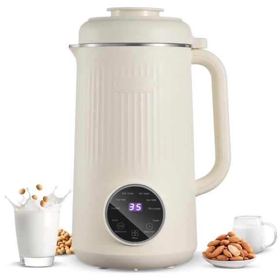 10-Blade Nut Milk Maker Machine,41 oz for Homemade Soy,Oat,Almond Milk,Juice,Milkshake,Self-Cleaning,Boil Water&Delay Timer